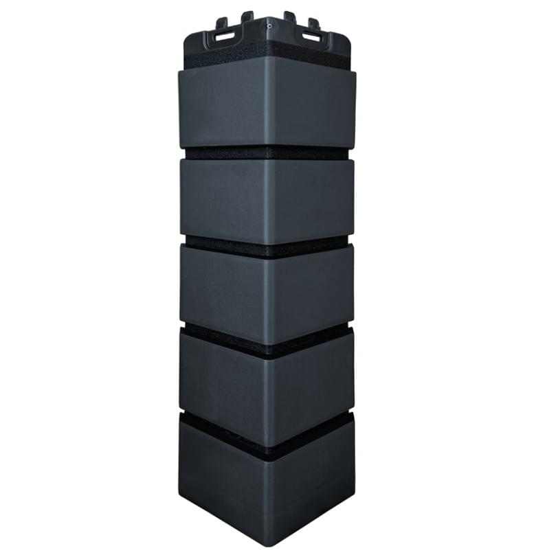 Угол наружный Grand Line Кирпич Клинкерный Design Графит, ШОВ RAL 9005